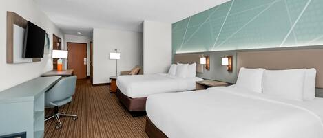 Suite, Accessible, Non Smoking | Pillowtop beds, in-room safe, desk, iron/ironing board