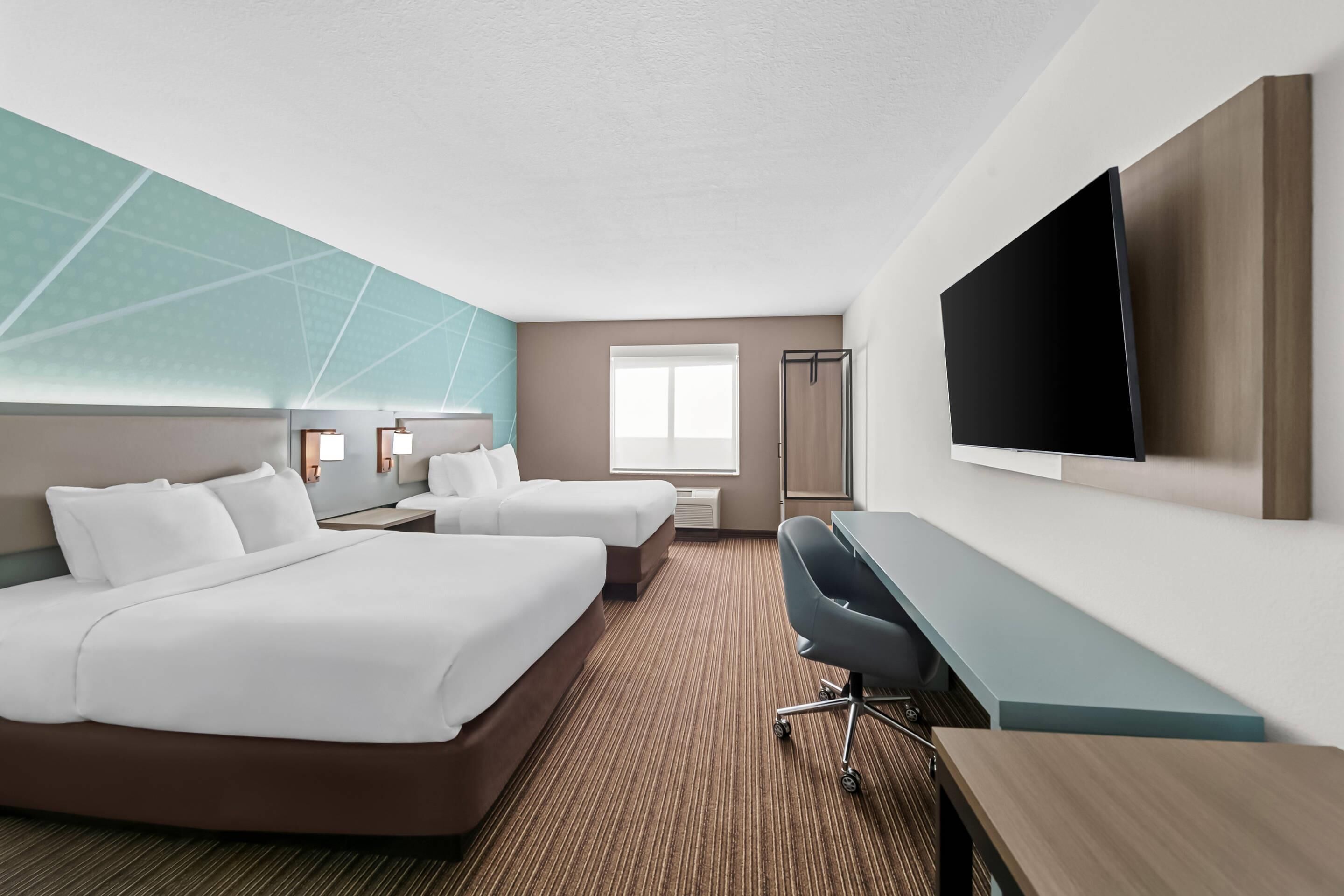 Pillowtop beds, in-room safe, desk, iron/ironing board