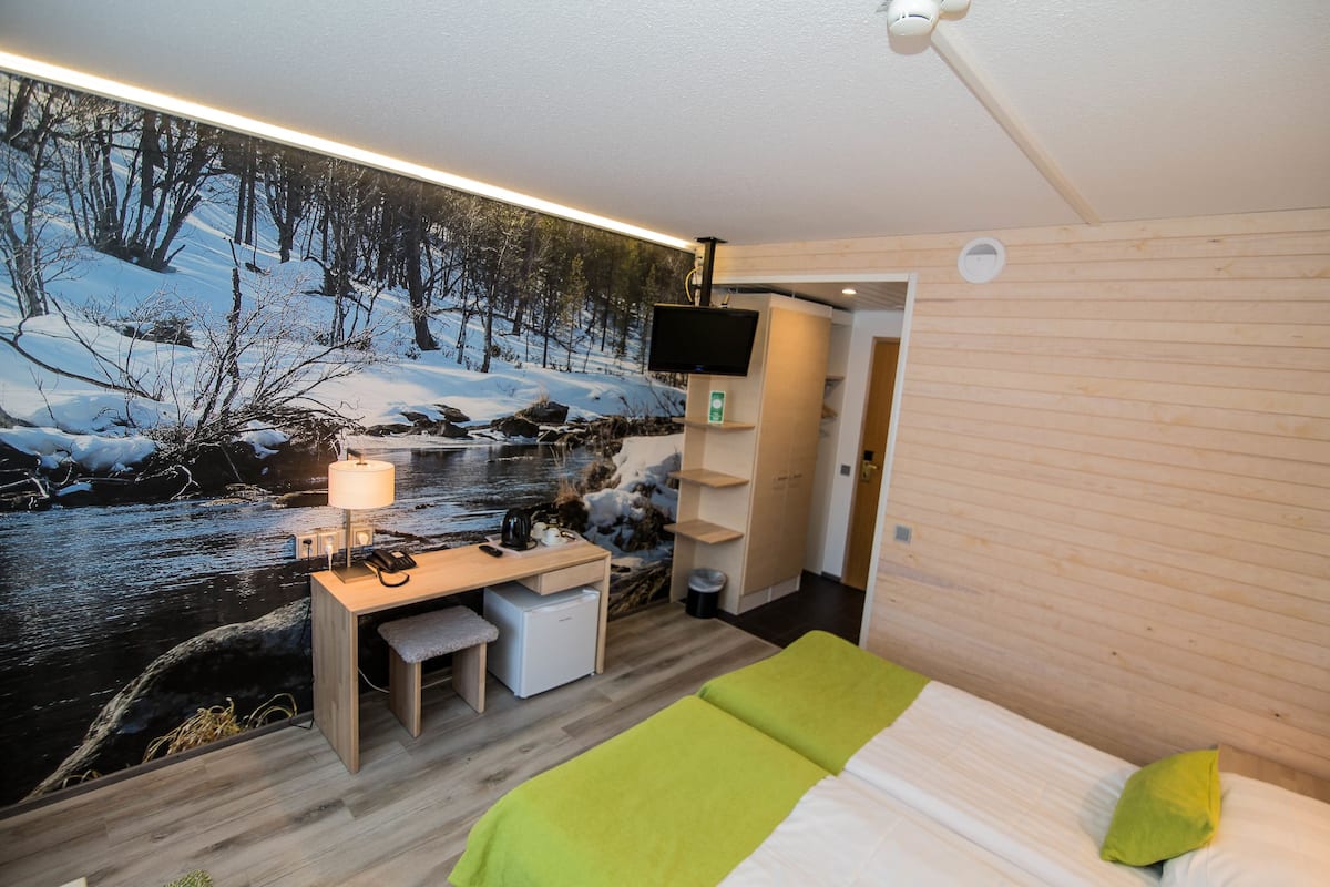 select comfort beds, desk, blackout curtains, iron/ironing board