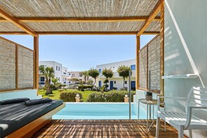 Premium-Doppelzimmer, eigener Pool | Hochwertige Bettwaren, Pillowtop-Betten, Zimmersafe, Schreibtisch
