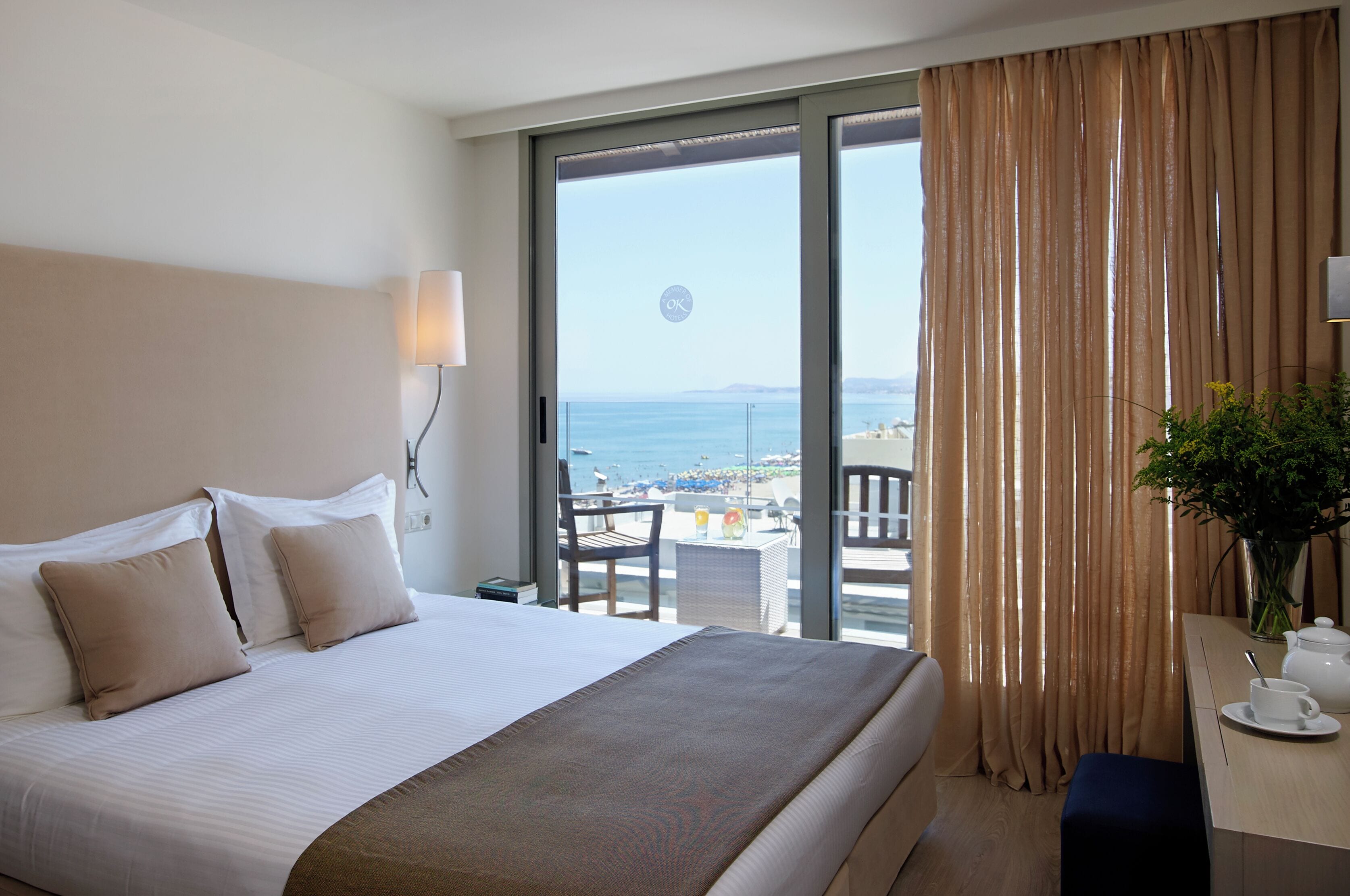Room, Sea View | Premium bedding, in-room safe, desk, blackout drapes