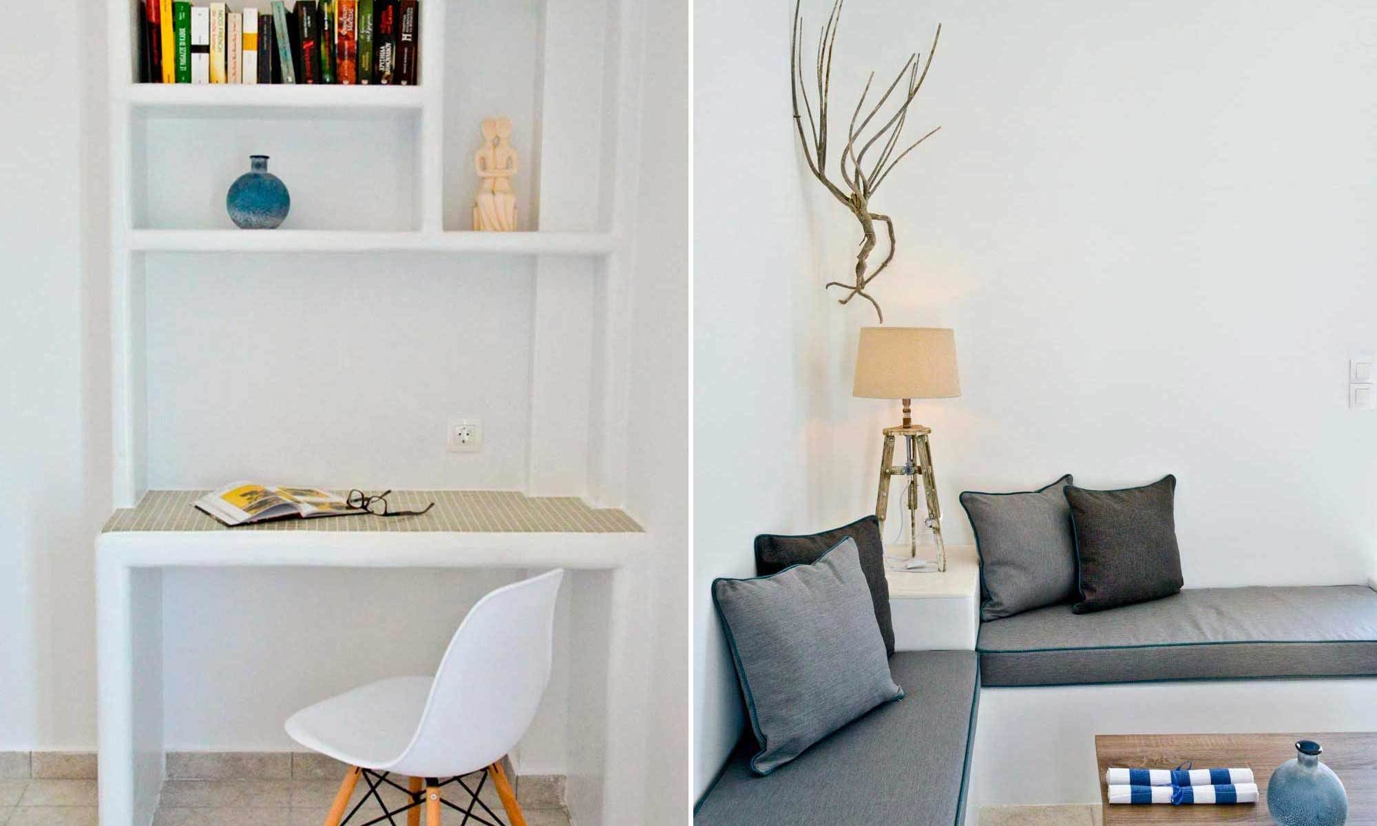 superior room, partial sea view | living area | flat-screen tv