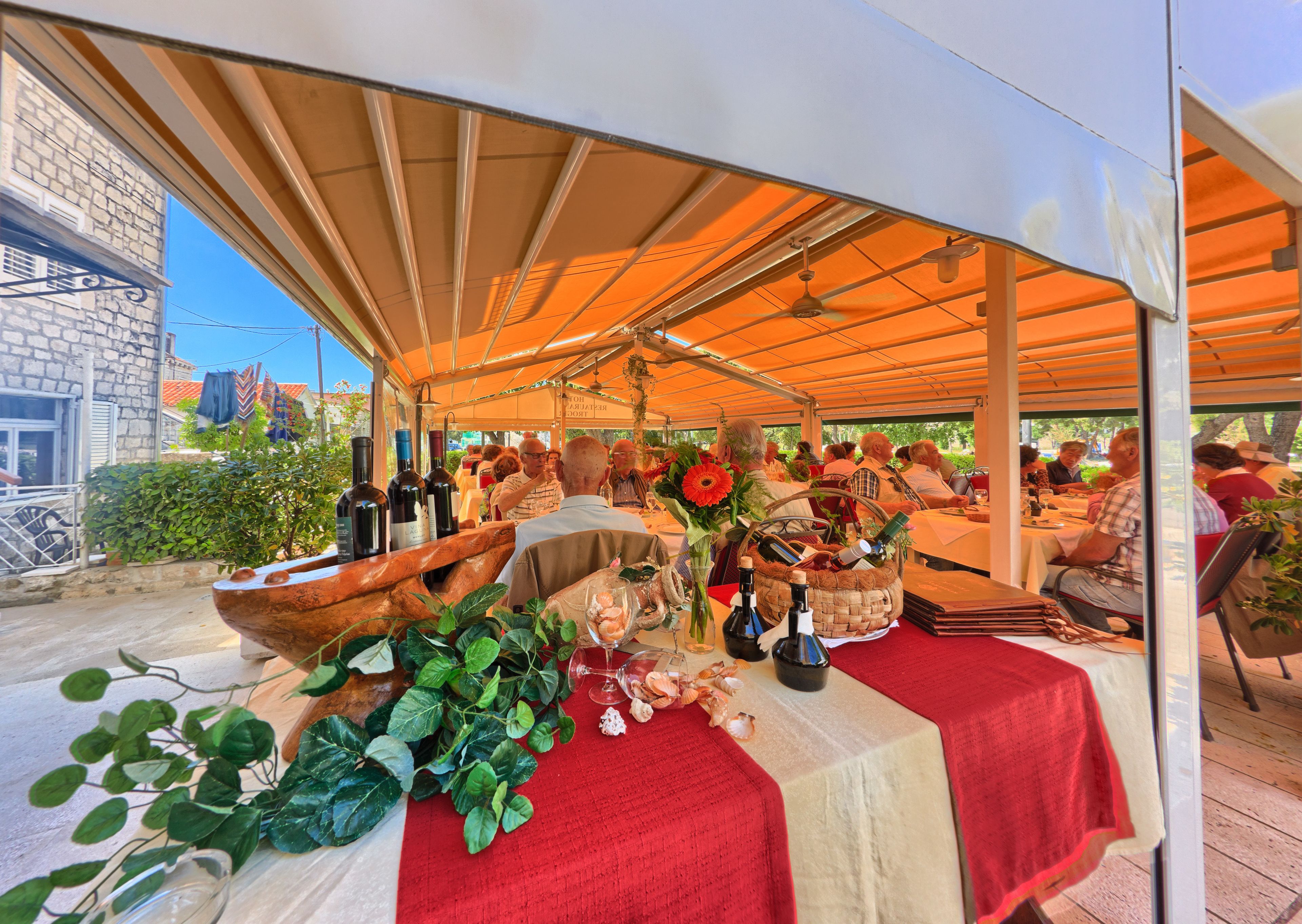 breakfast, lunch, dinner served; mediterranean cuisine, garden views