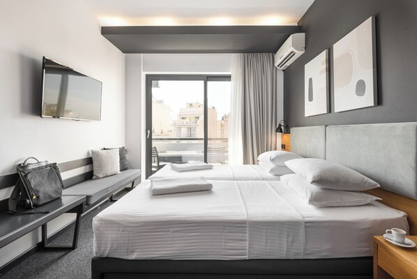 埃及棉床单、客房内保险箱、遮光窗帘、隔音