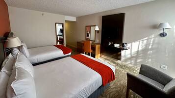 In-room safe, desk, laptop workspace, blackout curtains