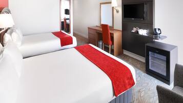 Superior Double Room with Two Double Beds | In-room safe, desk, laptop workspace, blackout curtains