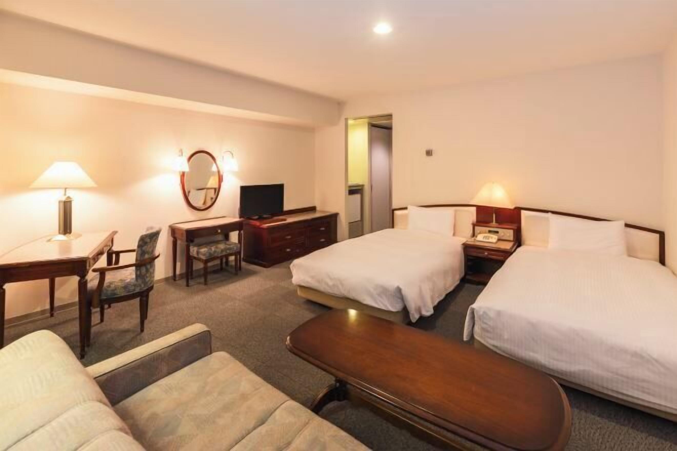 Desk, free WiFi, bed sheets