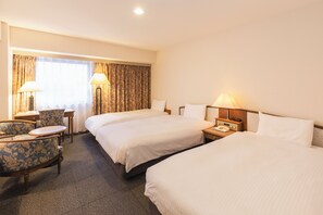 Desk, free WiFi, bed sheets