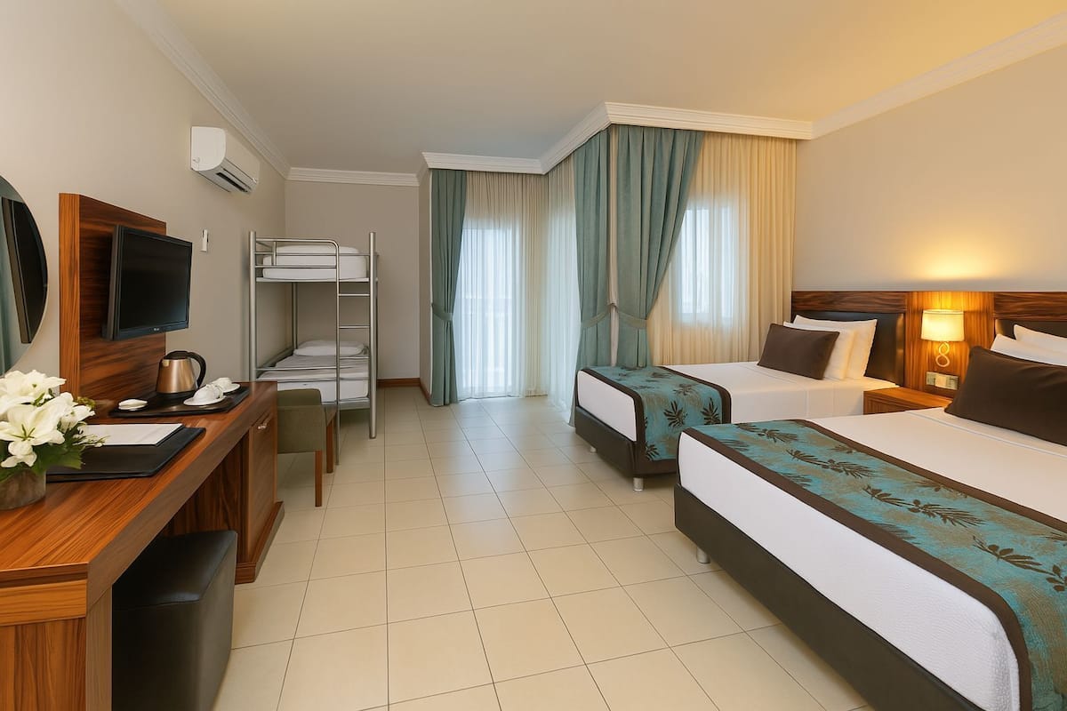 1 habitación y ropa de cama de alta calidad