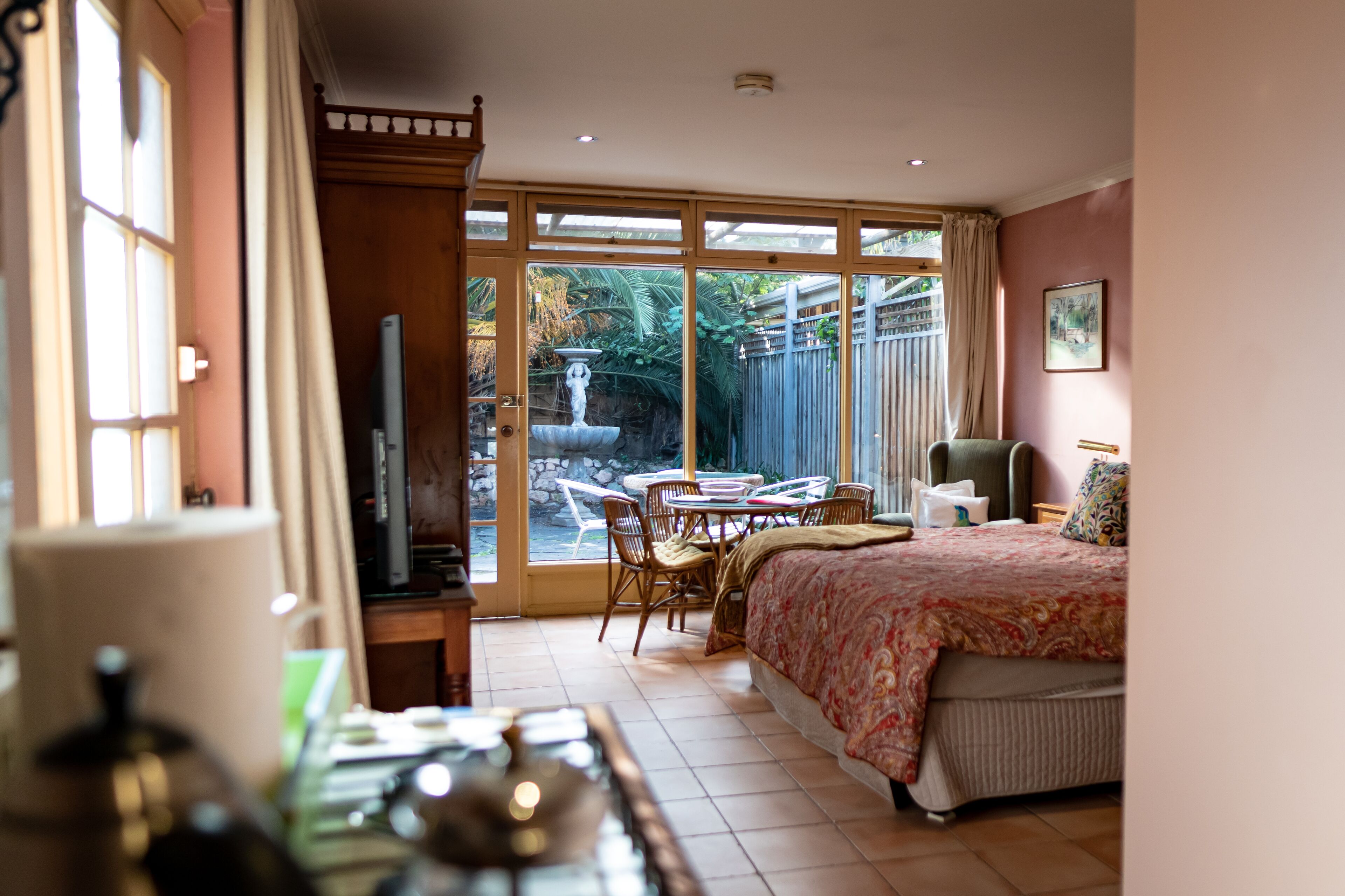 Romantic Spa Suite (Champagne) - 38a Melbourne Street | Premium bedding, pillowtop beds, soundproofing, iron/ironing board