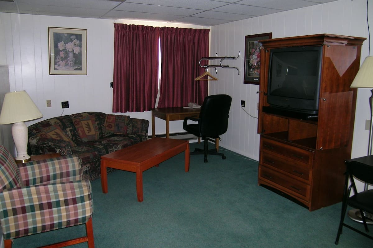 Executive Room | Living area | 35-inch flat-screen TV with cable channels, TV