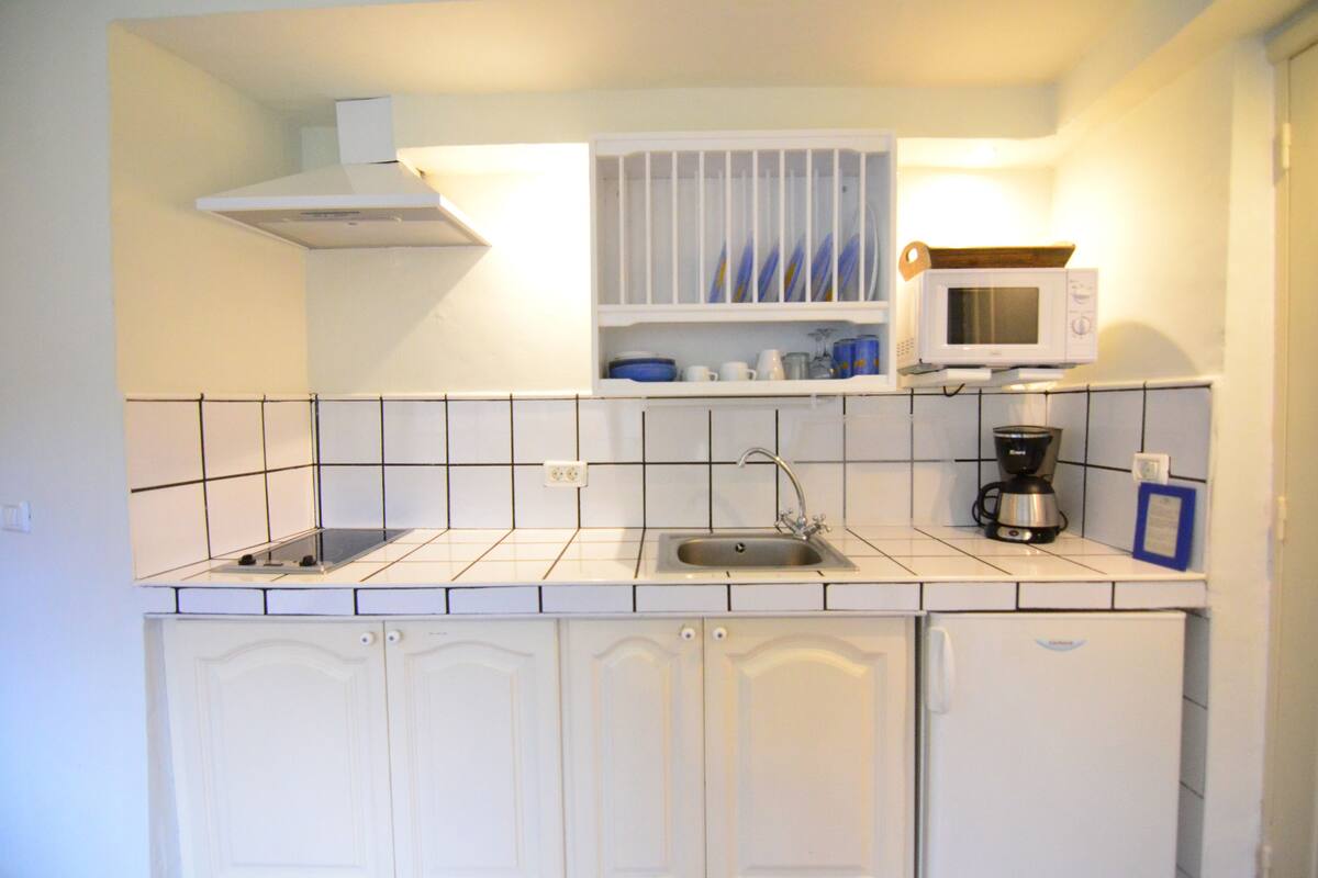 exclusive apartment, 1 double bed, pool view | private kitchen | mini-fridge, microwave, stovetop, coffee/tea maker