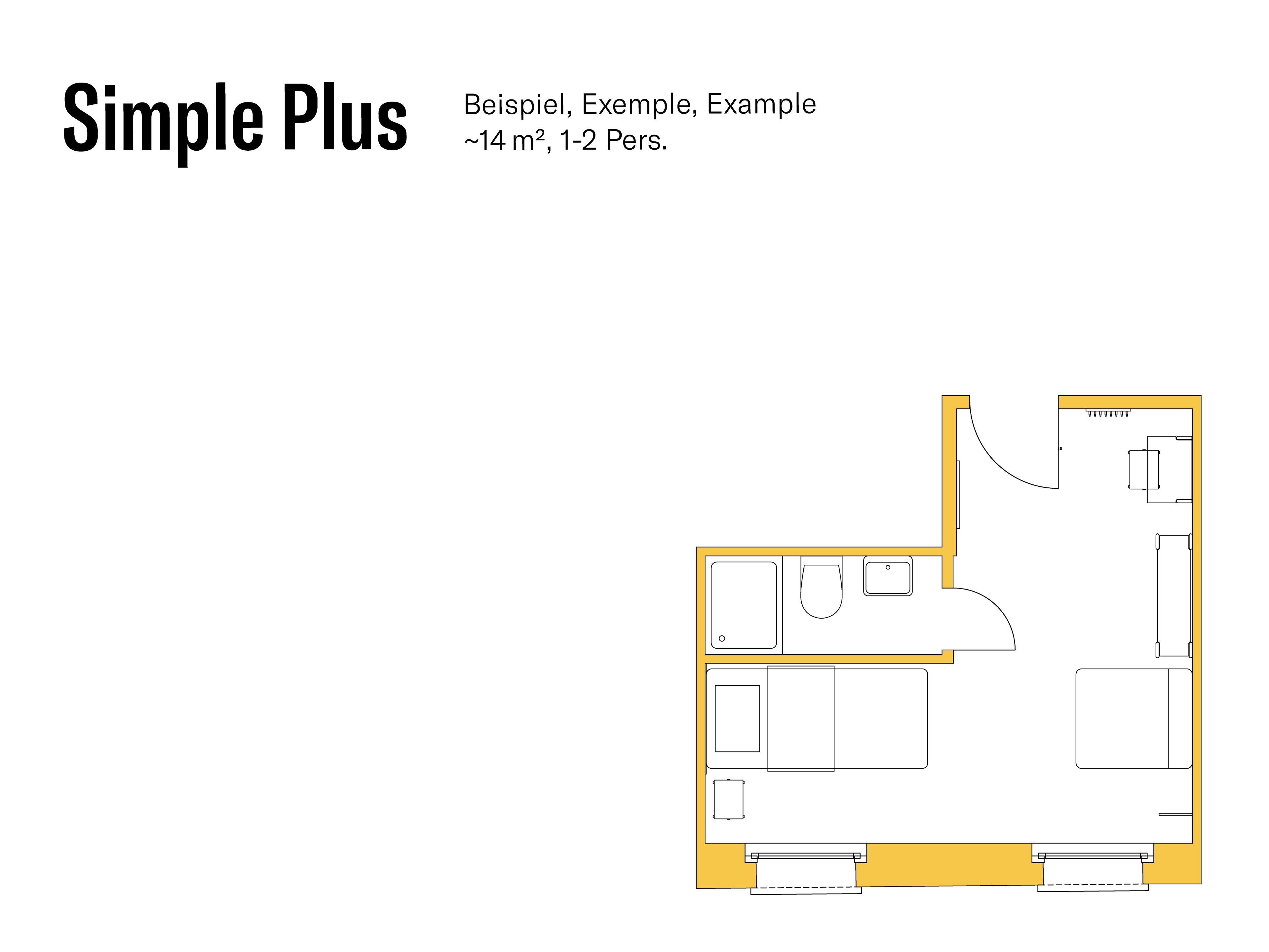 simple plus | 1 bedroom, individually furnished, desk, iron/ironing board