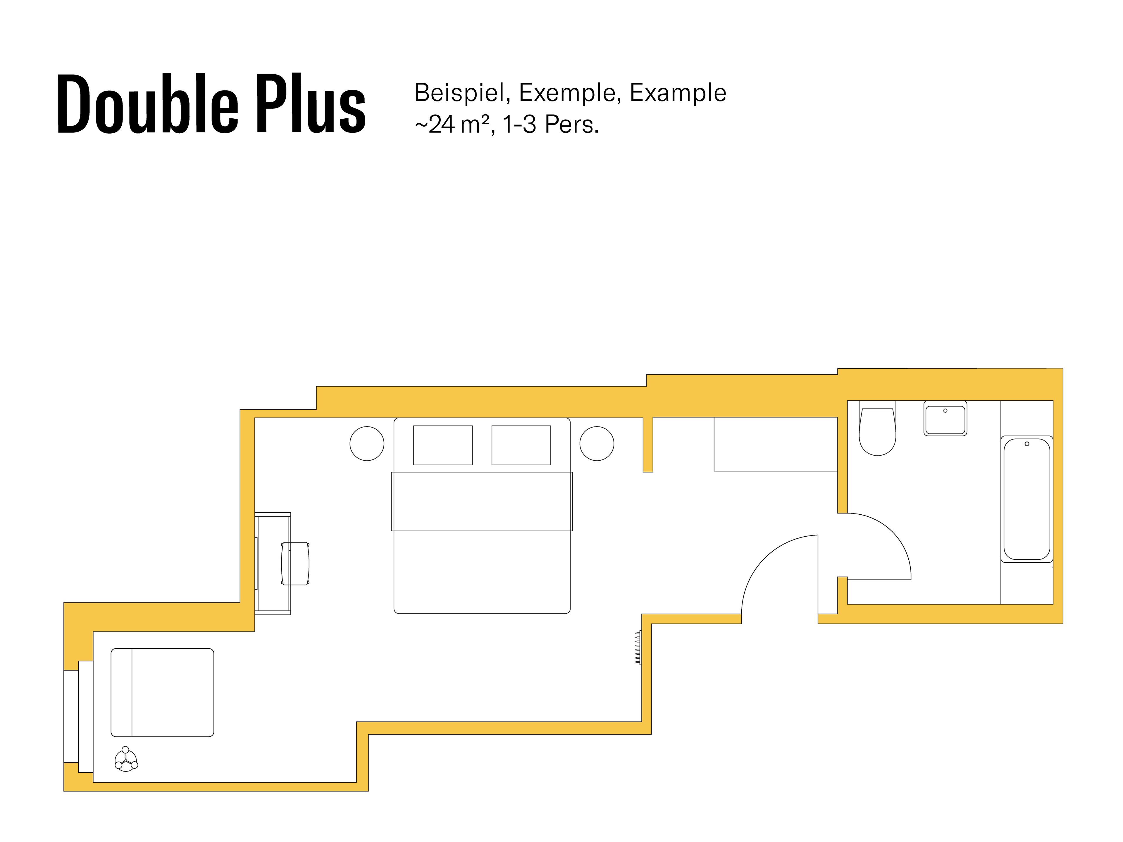 double plus | 1 bedroom, individually furnished, desk, iron/ironing board