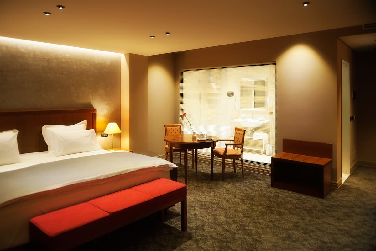 32-inch flat-screen tv with satellite channels, tv, books