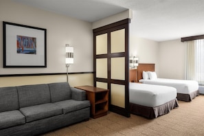 Down duvets, pillow-top beds, desk, blackout curtains
