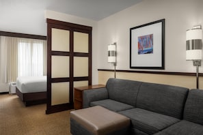 Down duvets, pillow-top beds, desk, blackout curtains