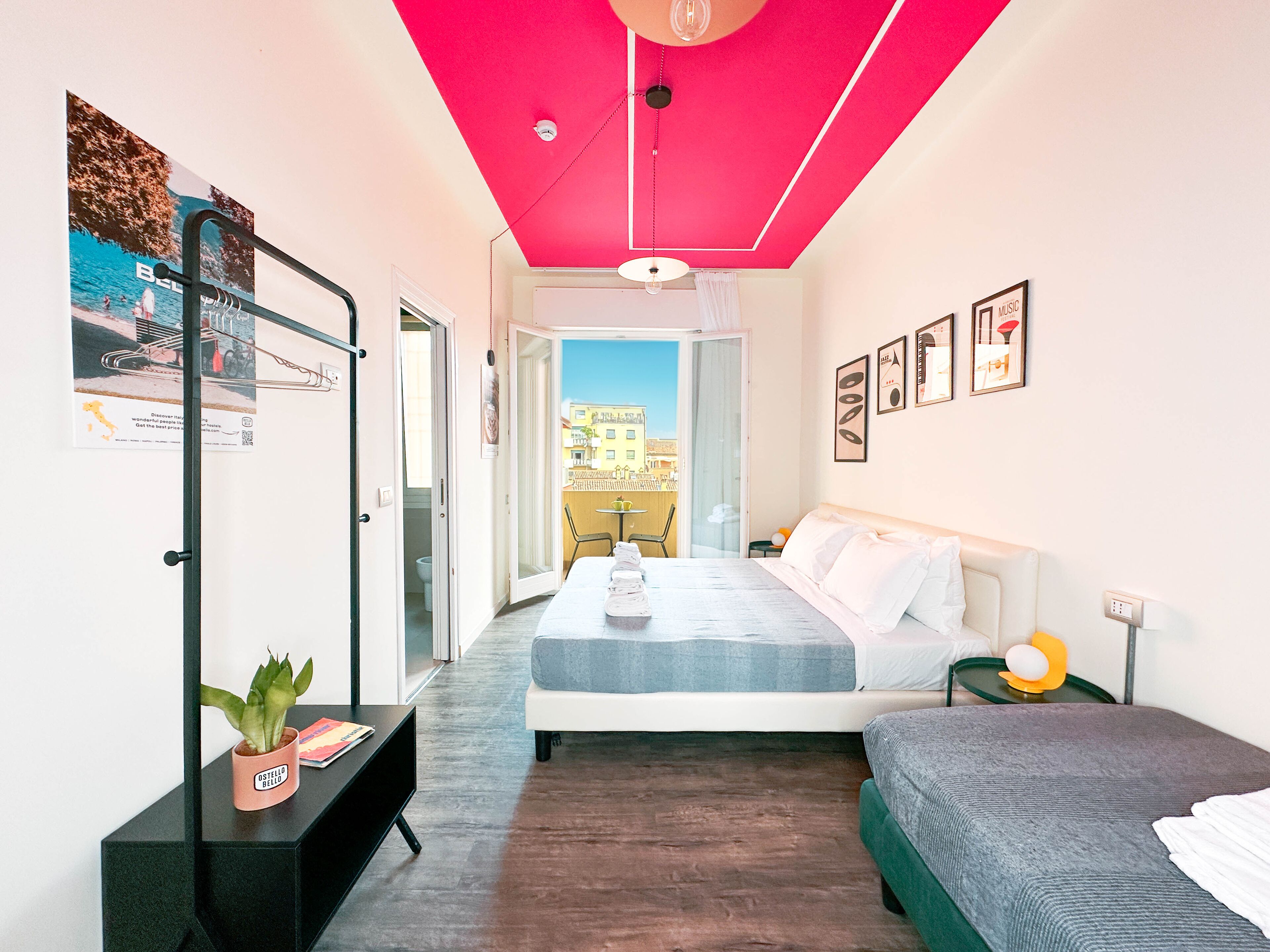 Down comforters, desk, free WiFi, bed sheets