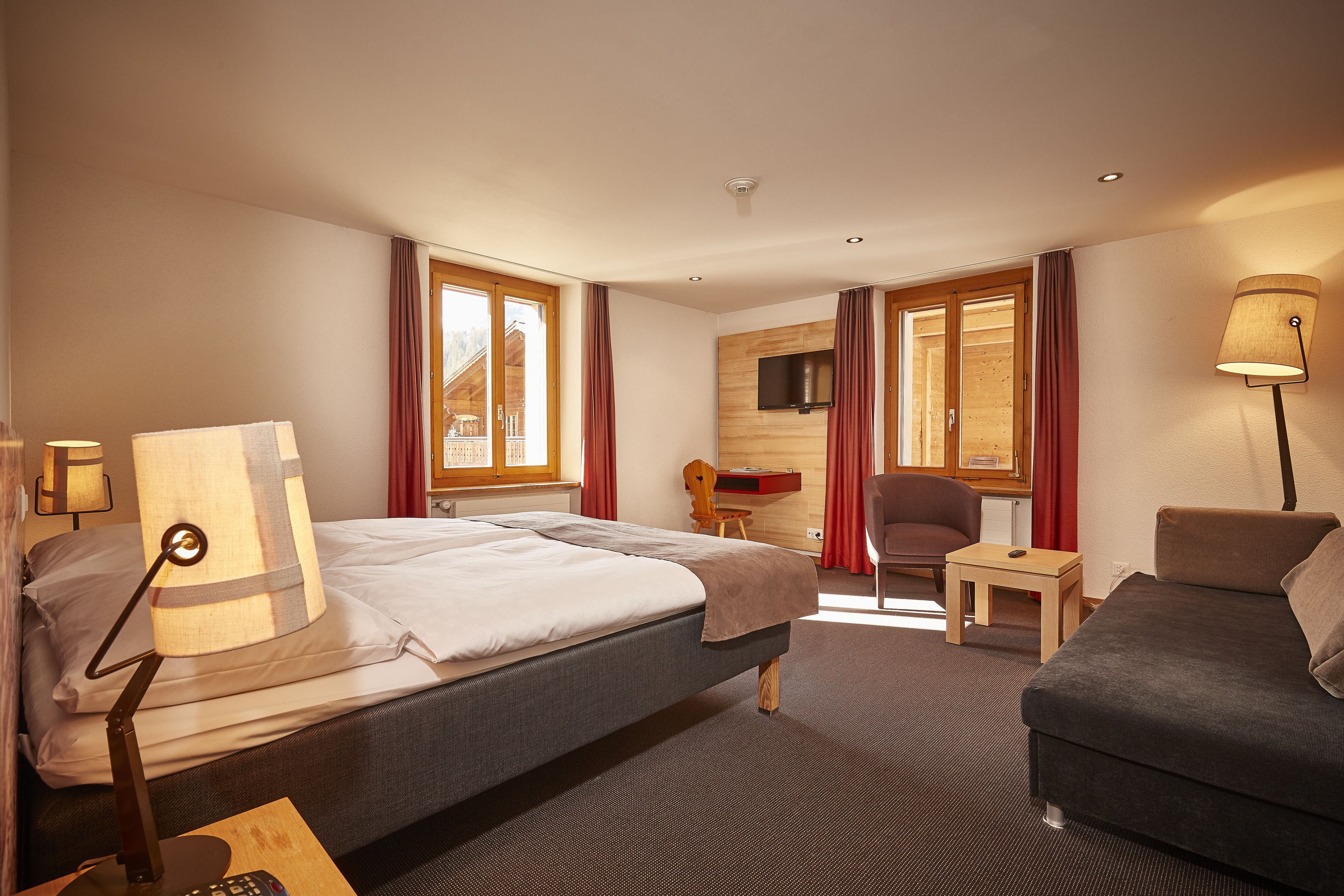 hypo-allergenic bedding, pillow-top beds, in-room safe, desk