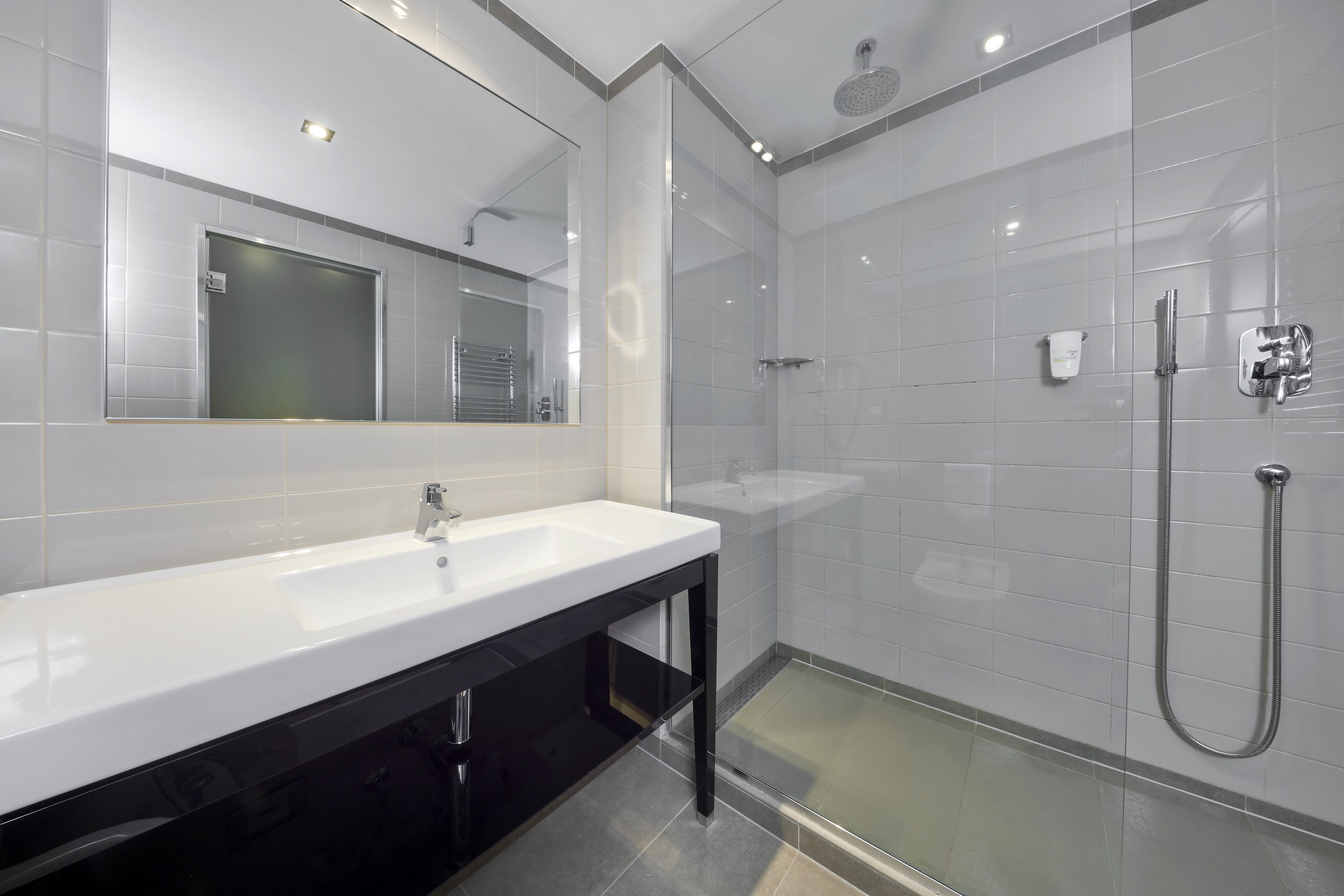 shower, free toiletries, hair dryer, bathrobes