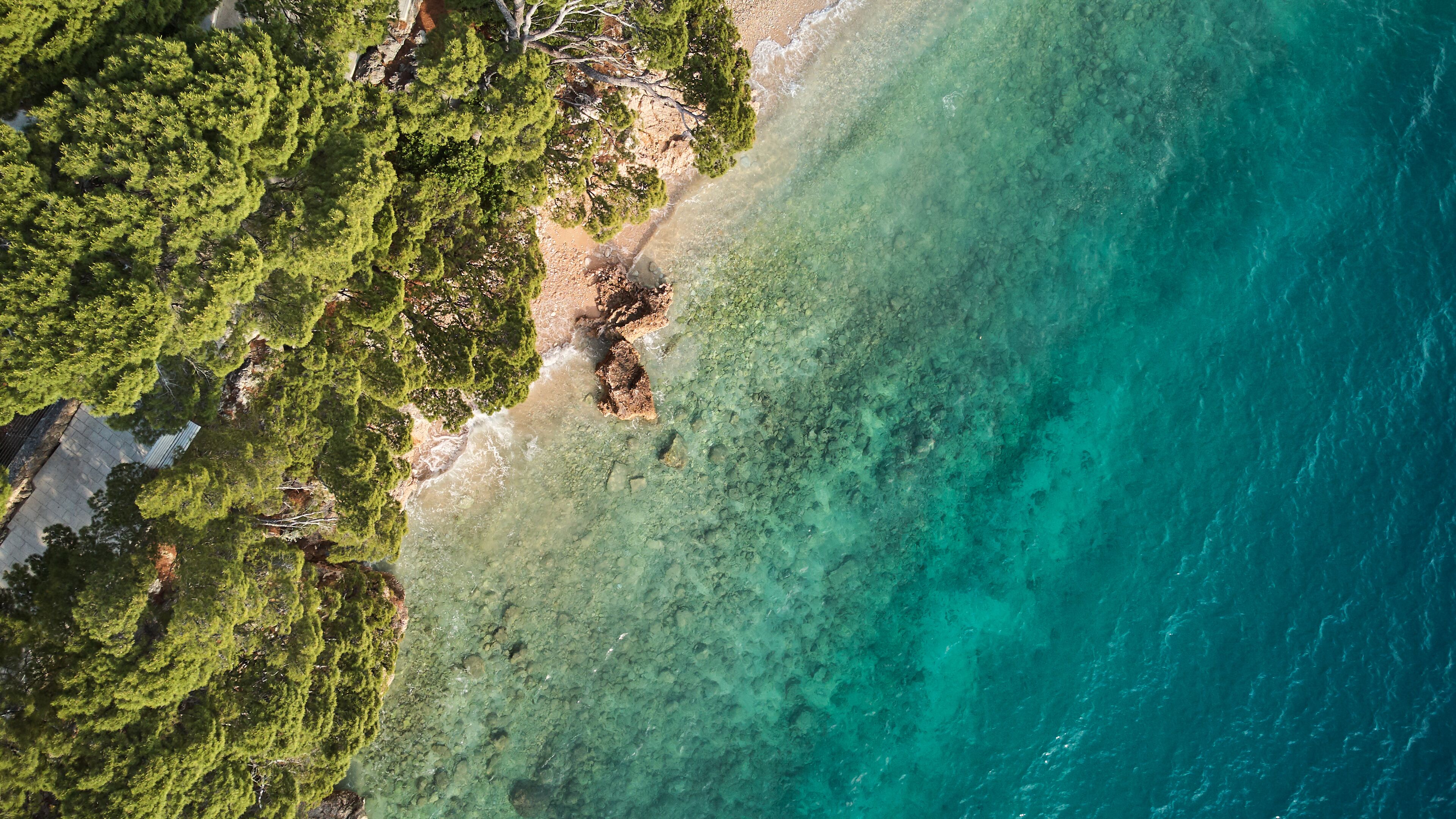 on the beach, sun-loungers, beach umbrellas
