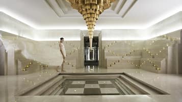 Behandlingsrum til par, sauna, boblebad, tyrkisk bad/hammam