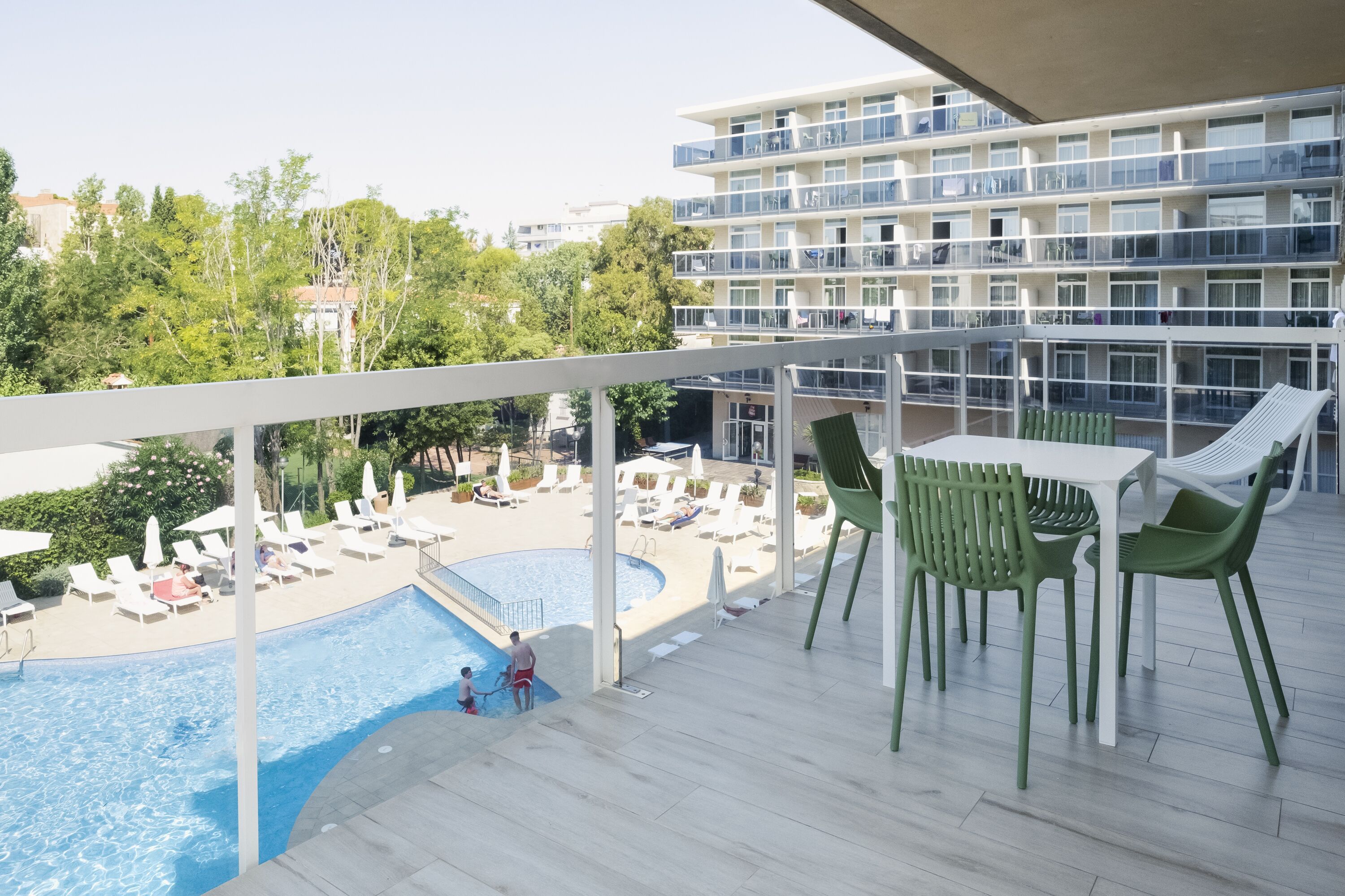 Premium-lejlighed - 2 soveværelser - udsigt til pool | Udsigt fra værelset