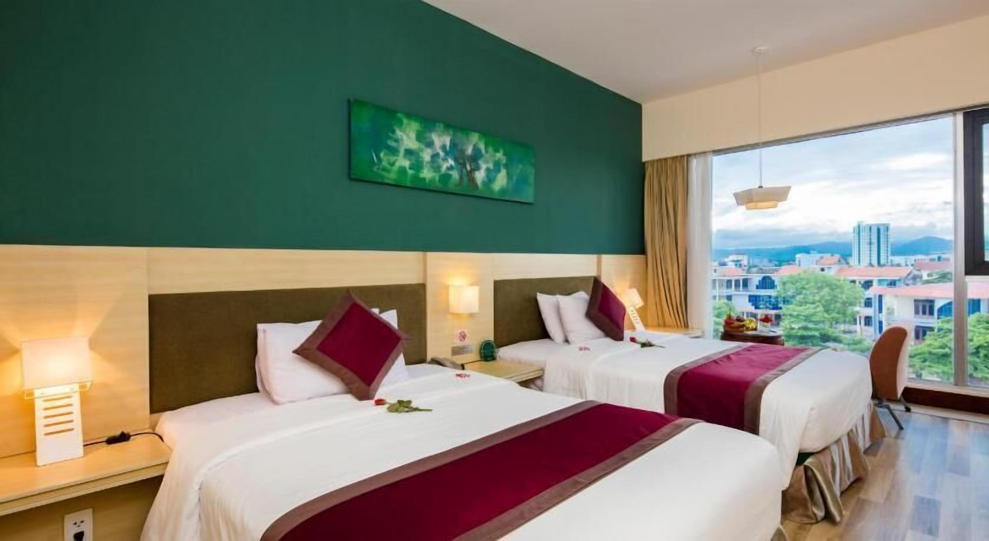 Minibar, desk, blackout drapes, free WiFi