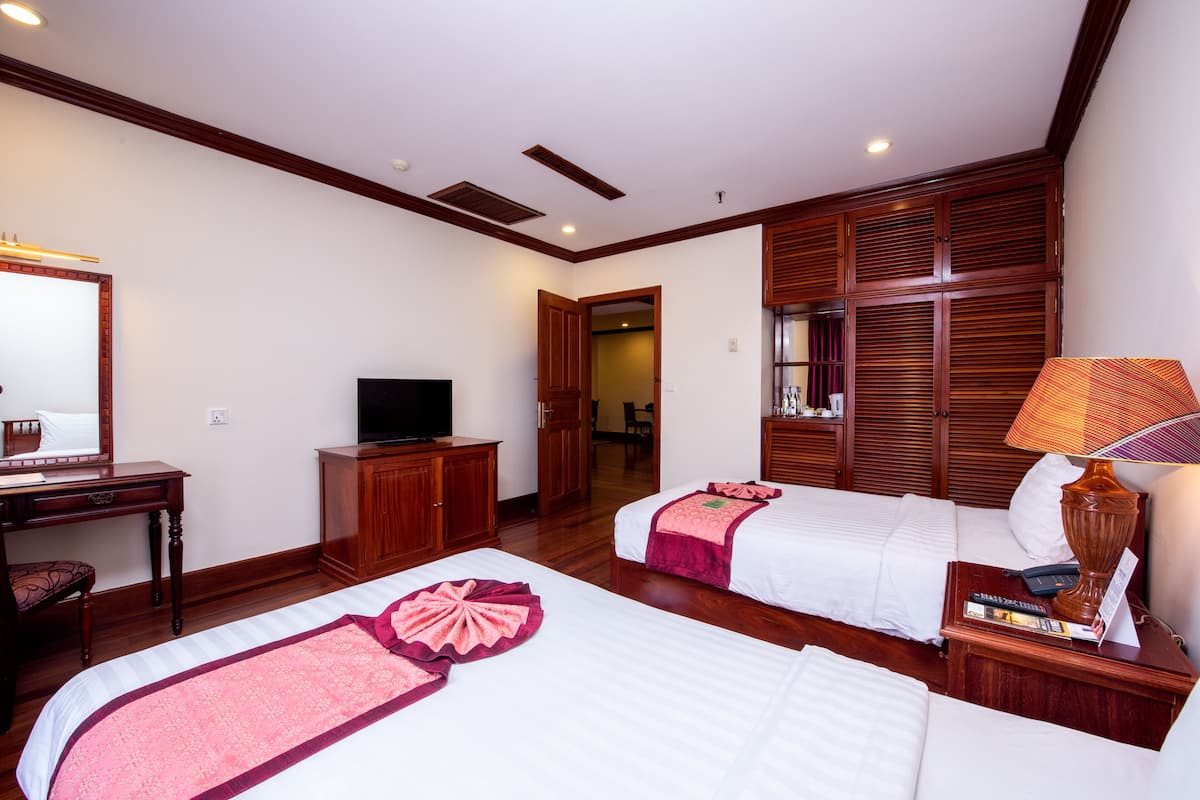 Steung Siemreap Suite | 1 dormitorio, ropa de cama de alta calidad, colchones Tempur-Pedic