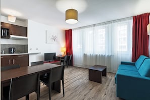 Apartment, 1 Bedroom, Non Smoking | Living area | 32-inch LCD TV with cable channels, TV, streaming services - Residhotel Lille Vauban (Lille)