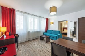 Apartment, 1 Bedroom | Living area | 32-inch LCD TV with cable channels, TV, streaming services - Residhotel Lille Vauban (Lille)