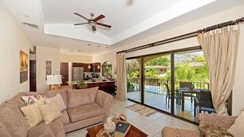 Condo, 2 Bedrooms, 2 Bathrooms | Living room | 32-inch TV with cable channels