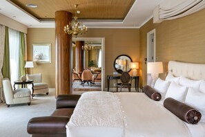 Presidential Suite, Grand Living Room access level, 1 King | Premium bedding, down comforters, minibar, in-room safe