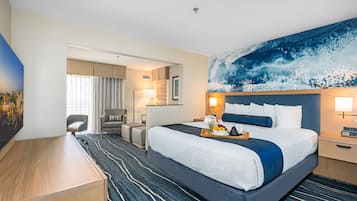 Ropa de cama de alta calidad, caja fuerte, escritorio