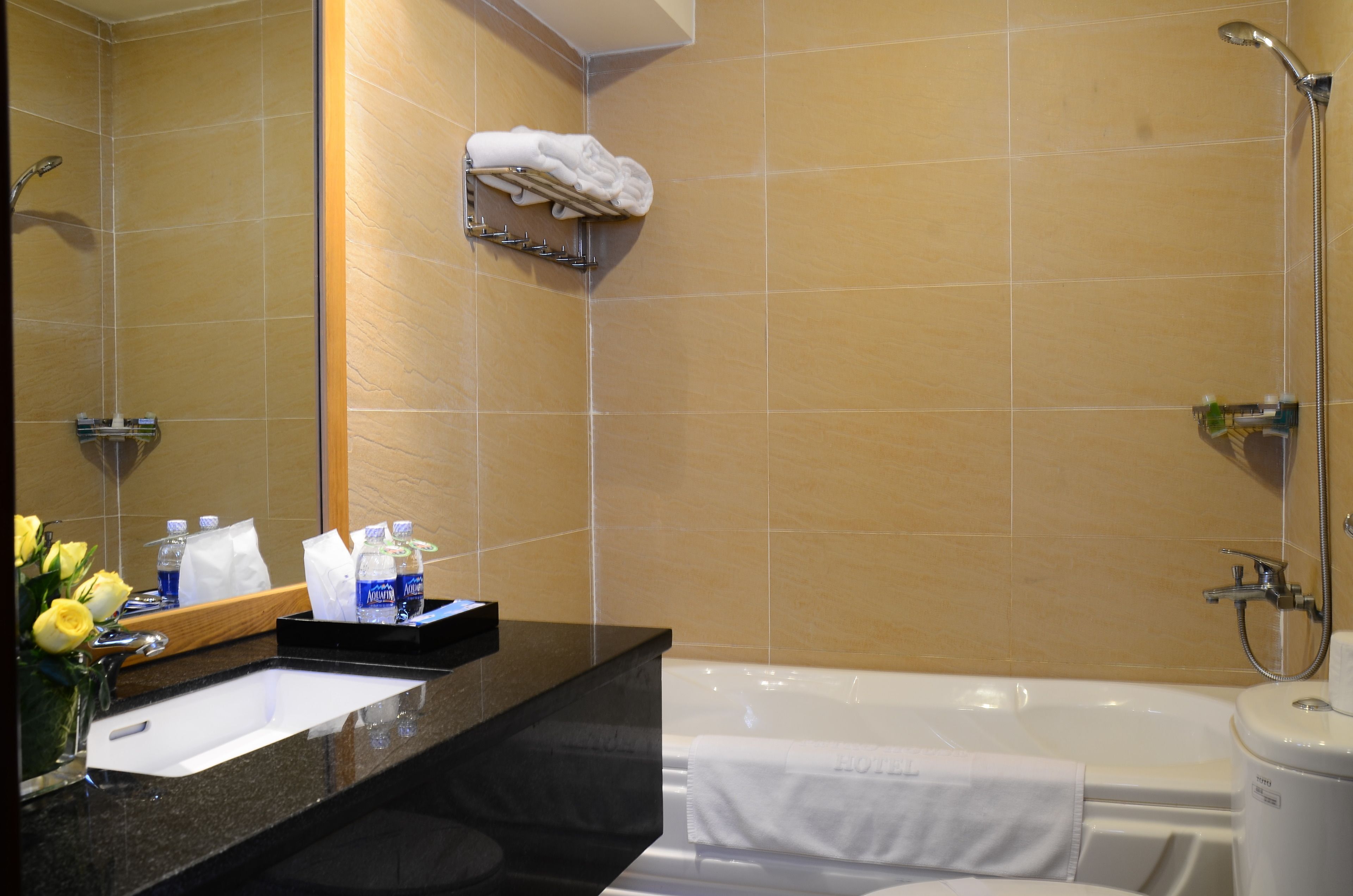 Bathroom | Free toiletries, hair dryer, slippers, towels