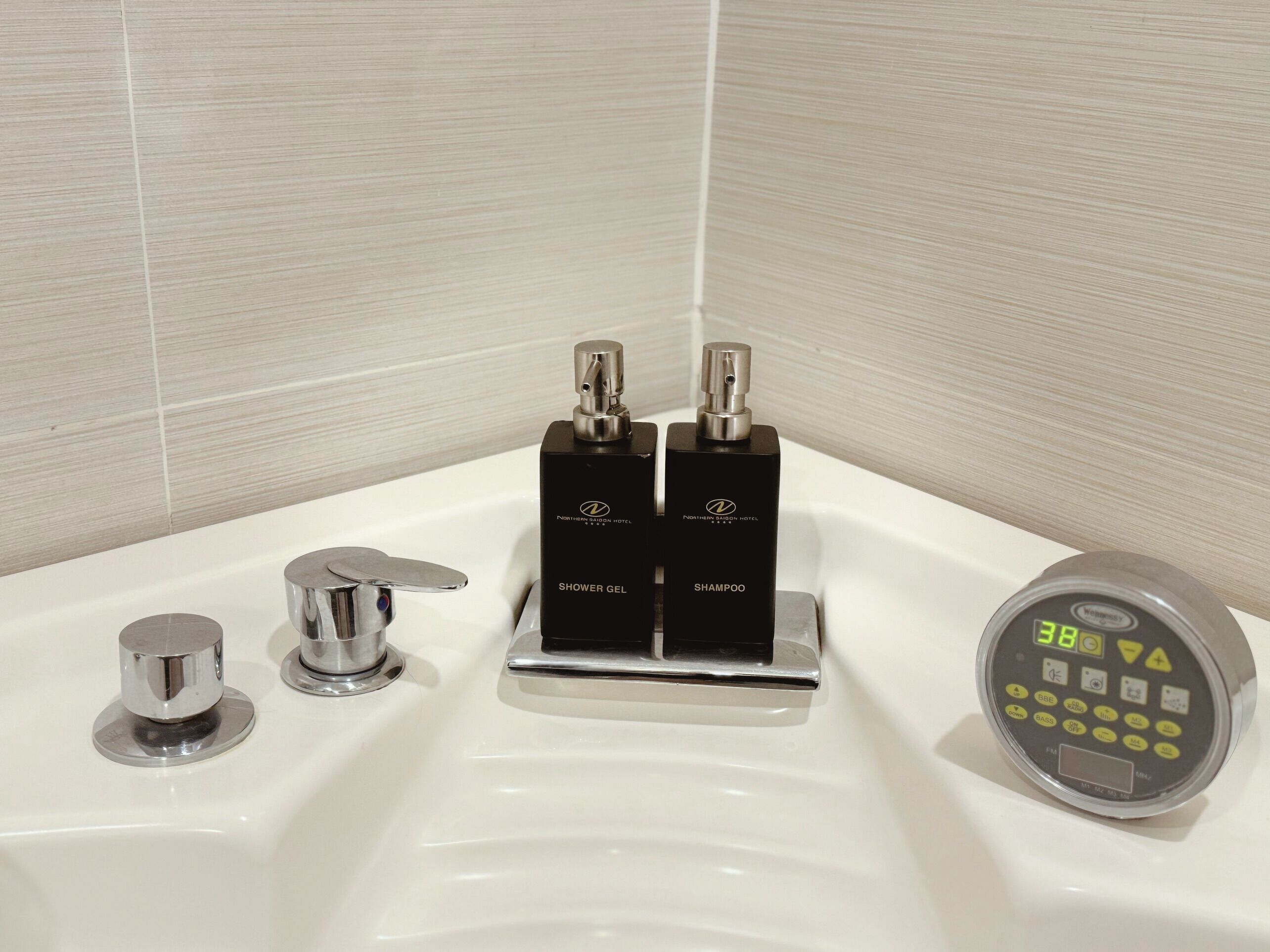 free toiletries, hair dryer, dressing gowns, slippers