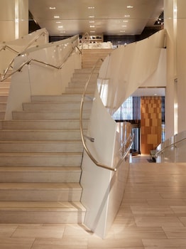 Hotel entrance and lobby at Hyatt Centric Wall Street New York