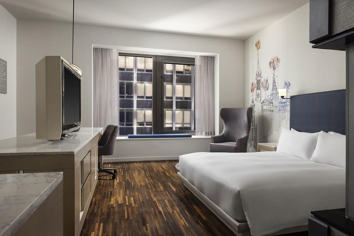 Premium bedding, down comforters, pillowtop beds, in-room safe
