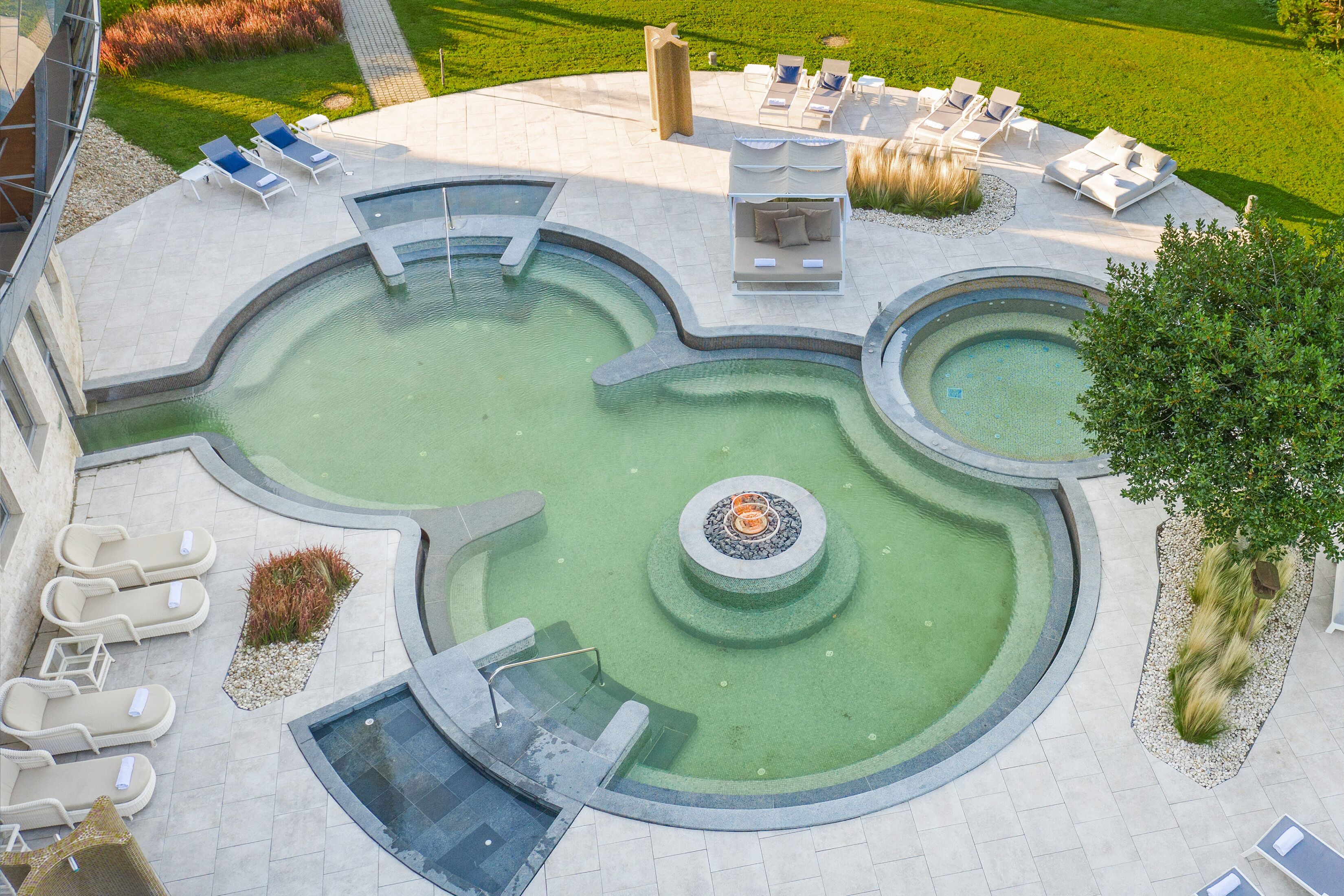 2 outdoor pools, open 7:30 AM to 10:00 PM, cabanas (surcharge)