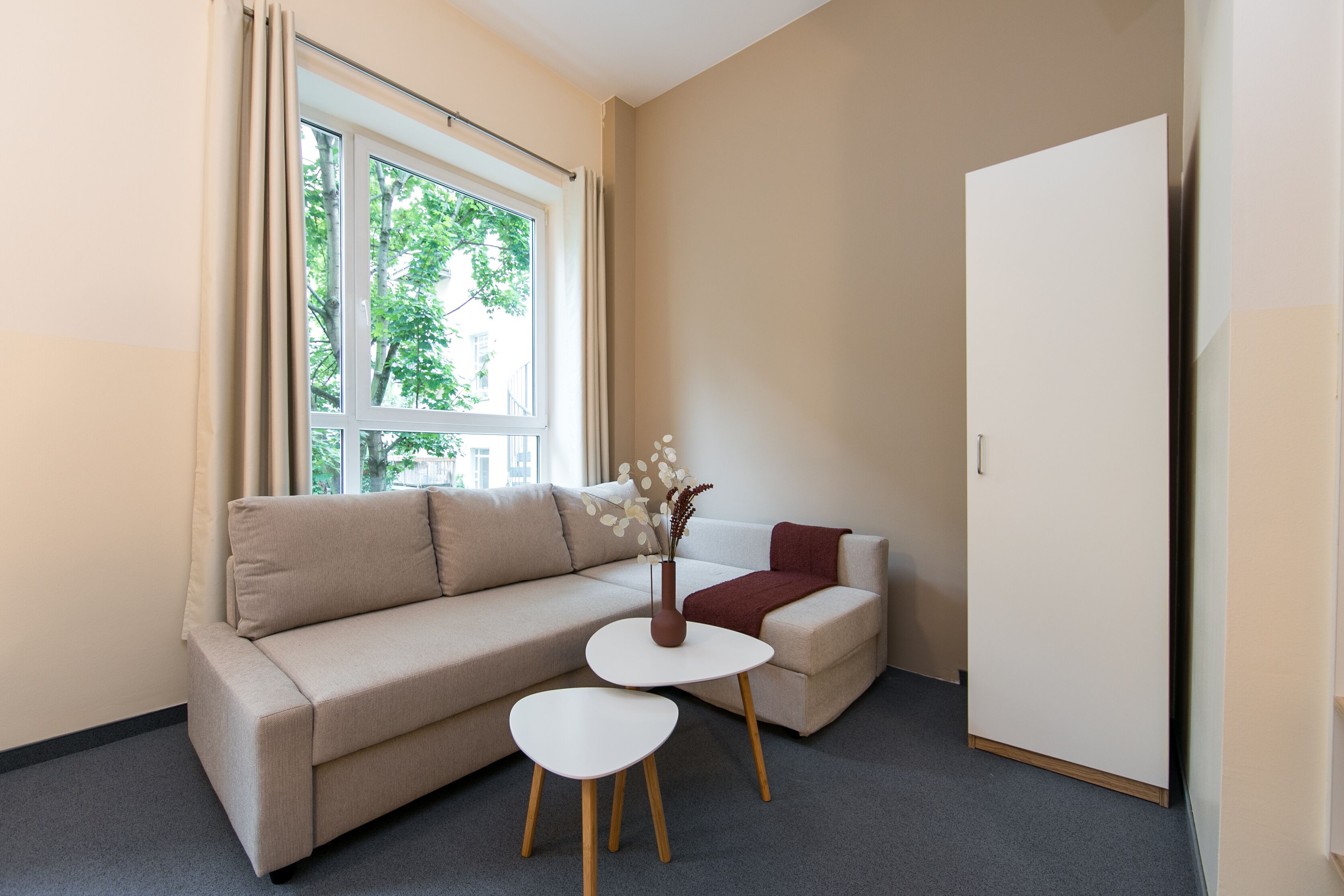 comfort quadruple room | living area | 32-inch flat-screen tv with cable channels, tv