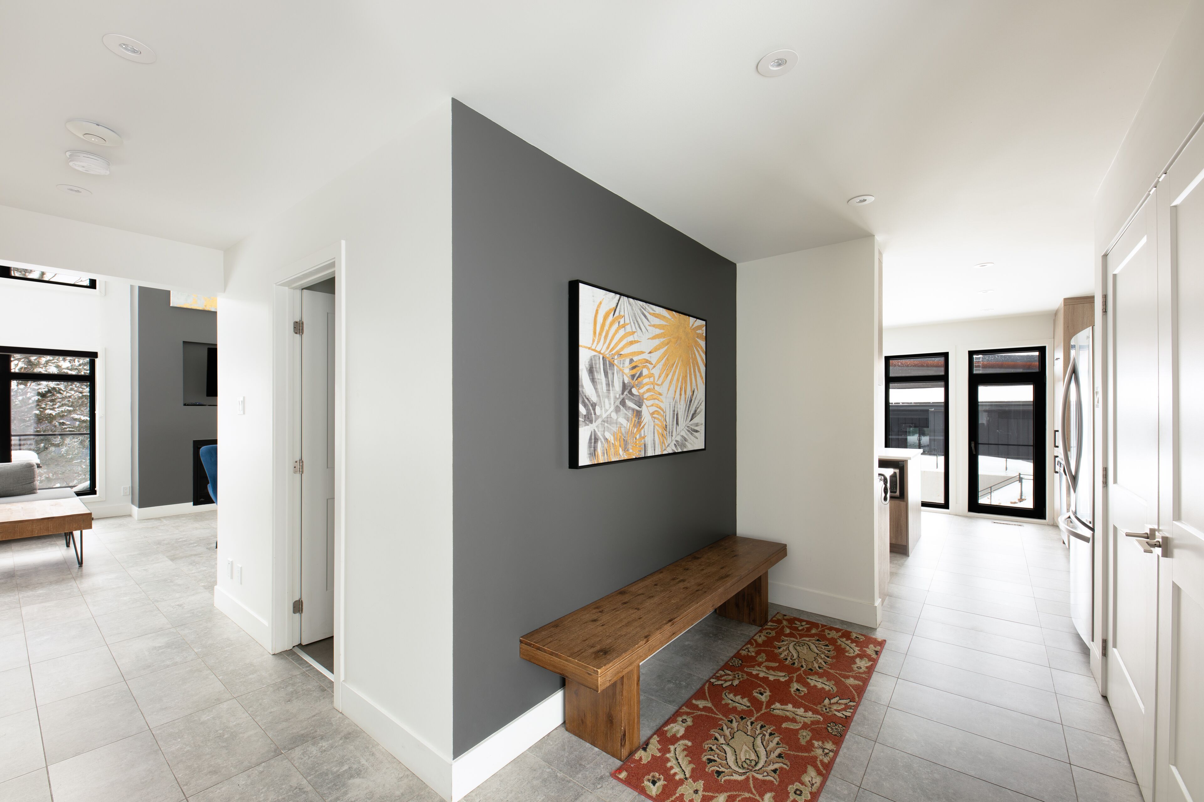 deluxe chalet | living area | flat-screen tv