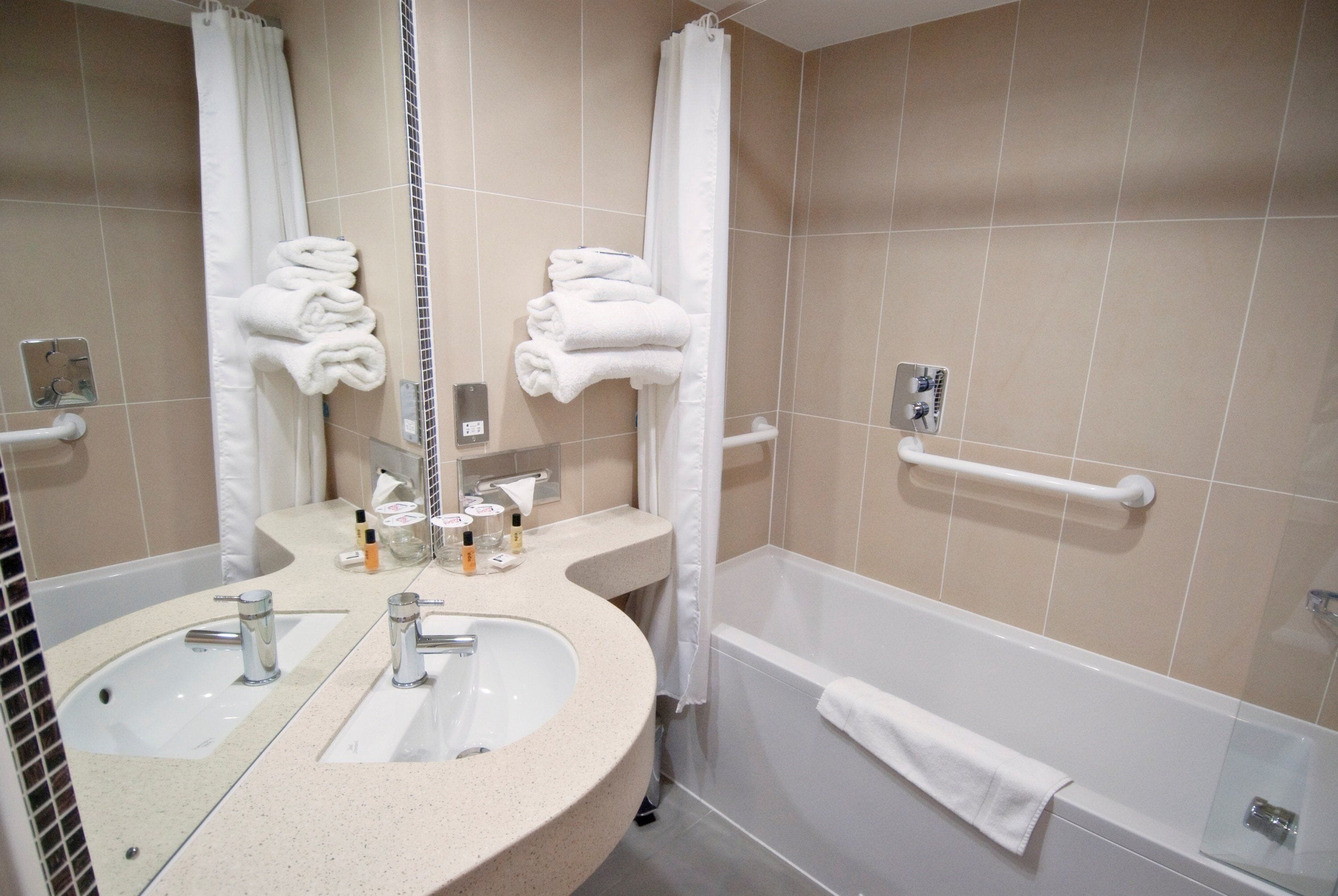 free toiletries, hair dryer, bathrobes, slippers