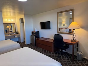 Standard Double Room, 2 Queen Beds | Desk, free WiFi, bed sheets