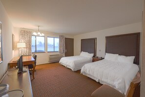 Room, 2 Double Beds, Non Smoking | Desk, iron/ironing board, cribs/infant beds, free WiFi