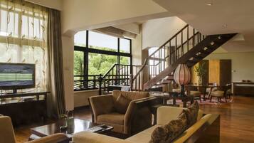 Premium bedding, down comforters, memory foam beds, minibar