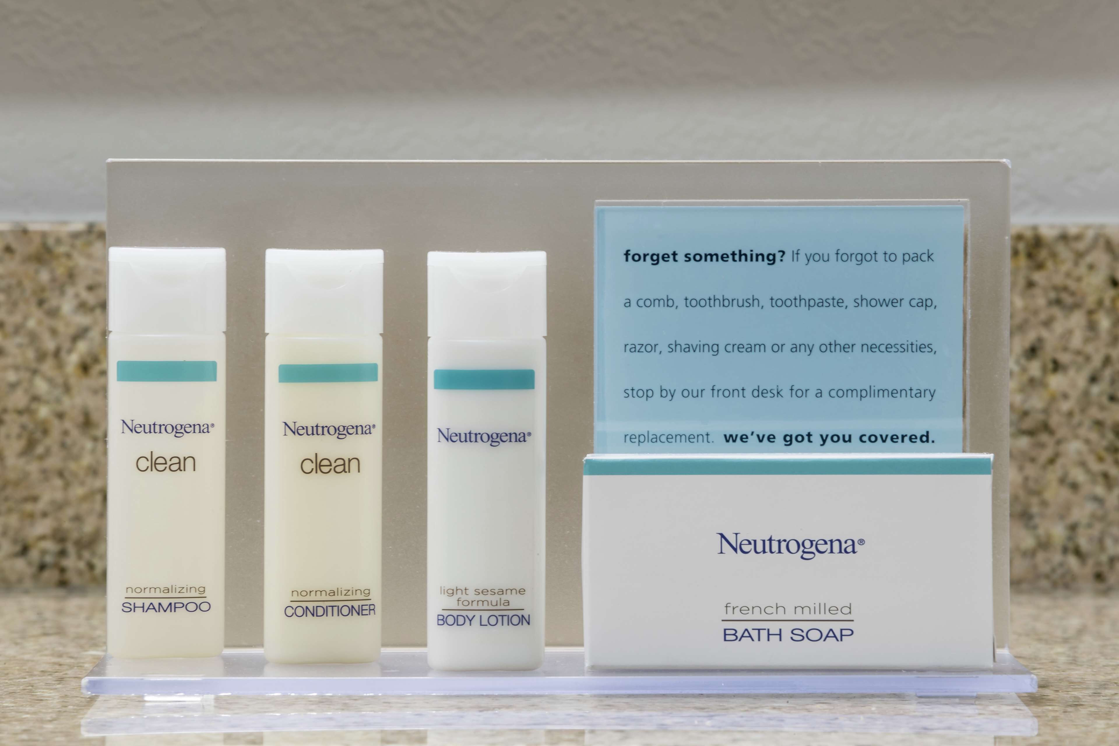 free toiletries, hair dryer, bathrobes, towels