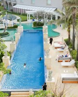 2 outdoor pools, pool umbrellas, sun loungers