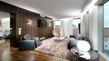 Suite presidencial | 1 dormitorio, ropa de cama hipoalergénica, minibar y caja fuerte