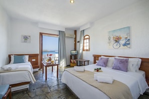 Studio, Sea View | Premium bedding, in-room safe, blackout curtains, iron/ironing board - Folia Apartments (Chania)