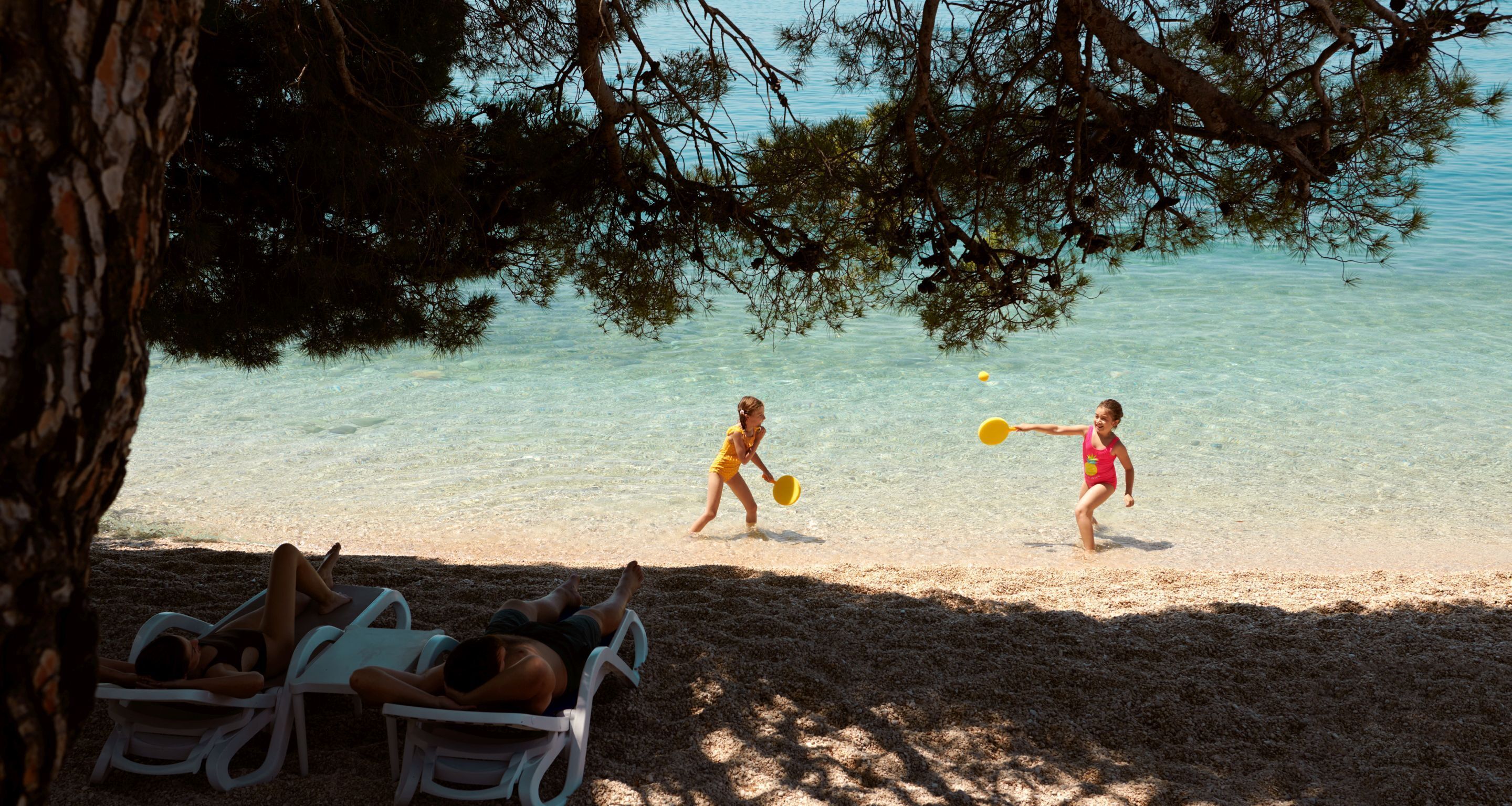 Beach nearby, beach umbrellas